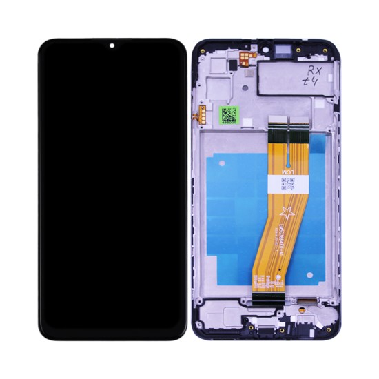 Touch+Display+Frame Samsung Galaxy A03 2022/A035F Amarelo Flex Service Pack Preto